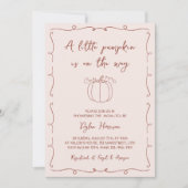 Invitation Petit Citrouille Automne Baby shower Automne (Devant)