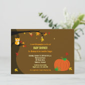 Invitation Petit Citrouille Automne Baby shower d'automne Inv (Debout devant)