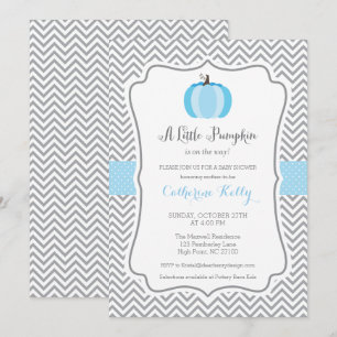 Invitation Petit Citrouille Automne Baby shower Invitation, G
