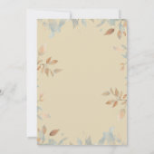 Invitation Petit Citrouille Automne Baby shower neutre selon  (Dos)