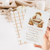 Invitation Petit Citrouille Automne Boho Baby shower fille