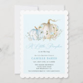 Invitation Petit Citrouille Automne Boy Baby shower Invitatio (Devant)