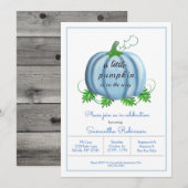 Invitation Petit Citrouille  Automne Citrouille Baby Boy Baby (Devant / Derrière)