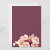 Invitation petit citrouille automne floral premier anniversai (Dos)