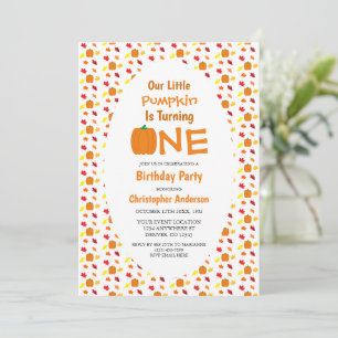 Invitation Petit Citrouille Automne part 1er anniversaire