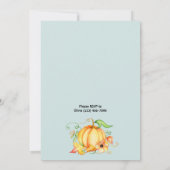 Invitation Petit Citrouille automne premier anniversaire (Dos)