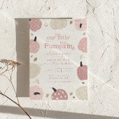 Invitation Petit Citrouille Automne Premier Anniversaire
