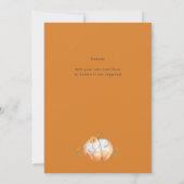 Invitation Petit Citrouille Autumn Elephant Girl Baby shower (Dos)