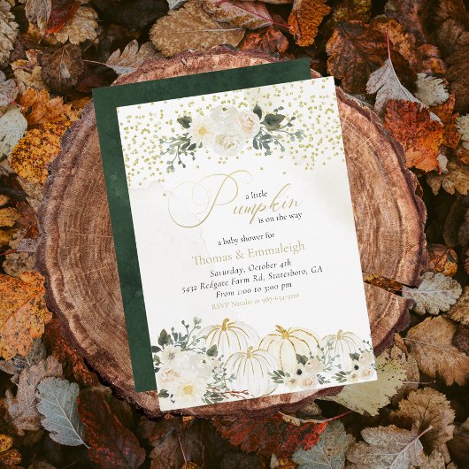 Invitation Petit Citrouille Baby Girl Couples Douche Invitati