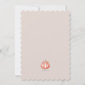 Invitation Petit Citrouille Baby Girl Douche (Dos)