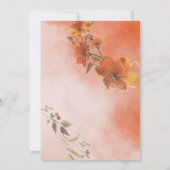 Invitation Petit Citrouille Baby Girl Douche Automne Terracot (Dos)