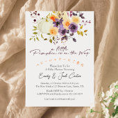 Invitation Petit Citrouille Baby Girl Douche Violet Floral