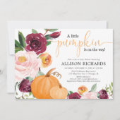 Invitation Petit citrouille baby shower (Devant)