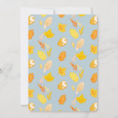 Invitation Petit Citrouille Baby shower bleu bébé par courrie (Dos)