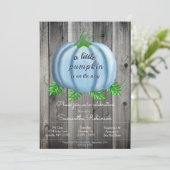 Invitation Petit Citrouille Baby shower Citrouille d'automne (Debout devant)