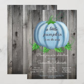 Invitation Petit Citrouille Baby shower Citrouille d'automne (Devant / Derrière)