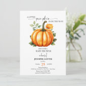 Invitation Petit Citrouille | Baby shower d'automne (Debout devant)