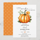 Invitation Petit Citrouille | Baby shower d'automne (Devant / Derrière)