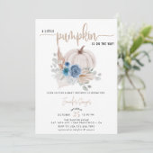 Invitation Petit Citrouille | Baby shower d'automne (Debout devant)