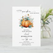 Invitation Petit Citrouille | Baby shower d'automne (Debout devant)