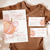 Invitation Petit Citrouille  Baby shower élégant