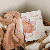 Invitation Petit Citrouille  Baby shower élégant