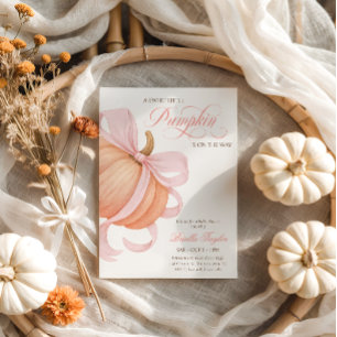 Invitation Petit Citrouille  Baby shower élégant