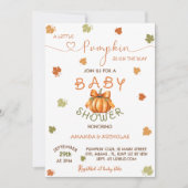 Invitation Petit Citrouille Baby shower élégant Automne Autom (Devant)