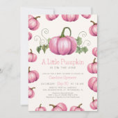 Invitation Petit Citrouille Baby shower Whimsical Girl (Devant)