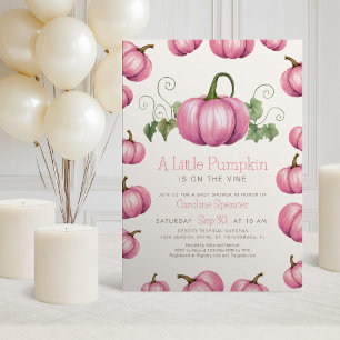 Invitation Petit Citrouille Baby shower Whimsical Girl