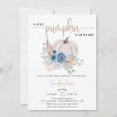 Invitation Petit Citrouille | Bébé d'automne (Devant)