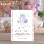 Invitation Petit Citrouille Bébé Fille Douche Coquette Rose m