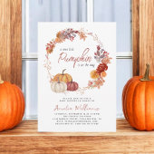 Invitation Petit Citrouille Boho Fête de Naissance Mixte Bébé