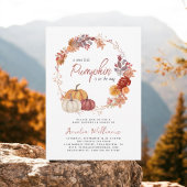 Invitation Petit Citrouille Boho Fête de Naissance Mixte Bébé