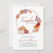 Invitation Petit Citrouille Boho Fête de Naissance Mixte Bébé (Devant)