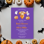 Invitation Petit Citrouille Boo - Baby shower d'Halloween