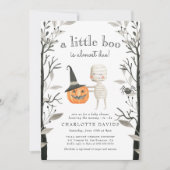 Invitation Petit Citrouille Boo Baby shower Éffrayant Hallowe (Devant)