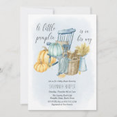 Invitation Petit Citrouille Country Porch Baby shower garçon (Devant)