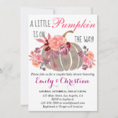 Invitation Petit Citrouille Couples d'automne Baby shower Flo (Devant)