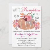 Invitation Petit Citrouille Couples d'automne Baby shower Flo (Devant)