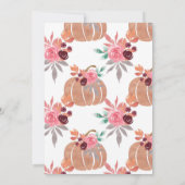 Invitation Petit Citrouille Couples d'automne Baby shower Flo (Dos)