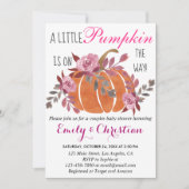 Invitation Petit Citrouille Couples d'automne Baby shower Flo (Devant)