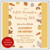 Invitation Petit Citrouille deux ans Halloween 2e anniversair
