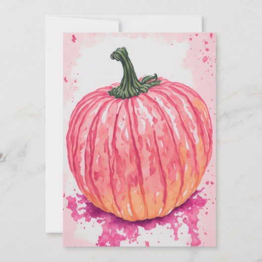 Invitation Petit Citrouille devient une aquarelle 1er anniver (Dos)