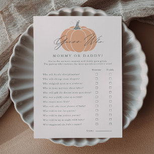 Invitation Petit Citrouille Devinez Qui Baby shower Jeu