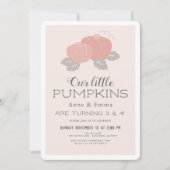 Invitation Petit Citrouille double rose noir En vichy Anniver (Devant)