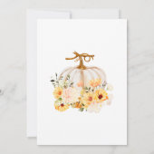 Invitation Petit Citrouille doux Baby shower neutre (Dos)