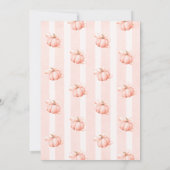 Invitation Petit Citrouille Elegant Bow Baby shower Floral (Dos)