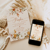 Invitation Petit citrouille en chemin baby shower