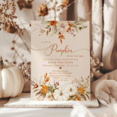 Invitation Petit citrouille en chemin baby shower